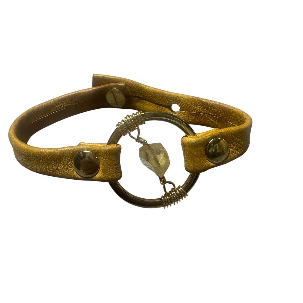 Giving Bracelets Be the Light Bracelet Brushed Gold - Citrine